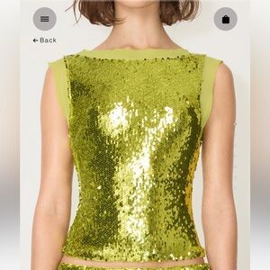 khy Green Sequin Tank Top